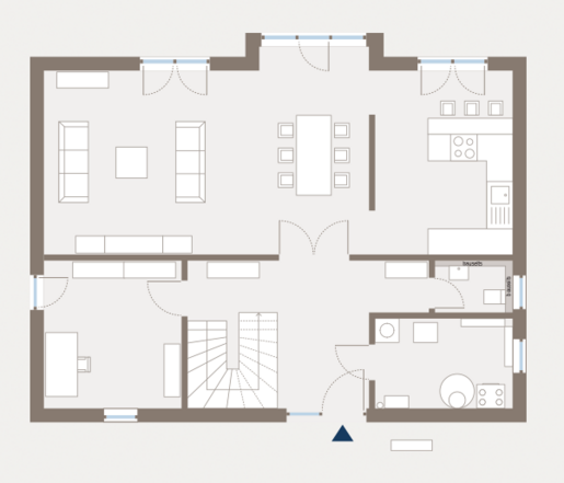 Grundriss Erdgeschoss Einfamilienhaus Prestige 2 von allkauf 