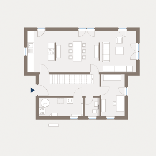 Grundriss Erdgeschoss Einfamilienhaus Trendline S4 von allkauf
