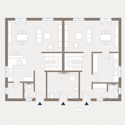 Grundriss Erdgeschoss Mehrfamilienhaus Generation 7 von allkauf