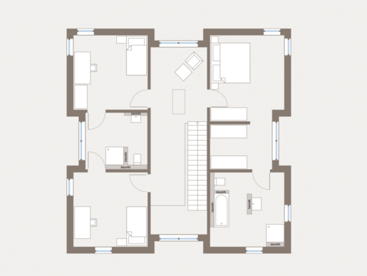 Grundriss Dachgeschoss Stadtvilla City Villa 1 von allkauf