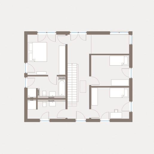 Grundriss Dachgeschoss Stadtvilla City Villa 6 von allkauf 