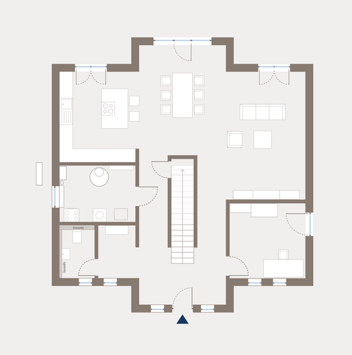 Grundriss Erdgeschoss Einfamilienhaus Prestige 4 von allkauf 