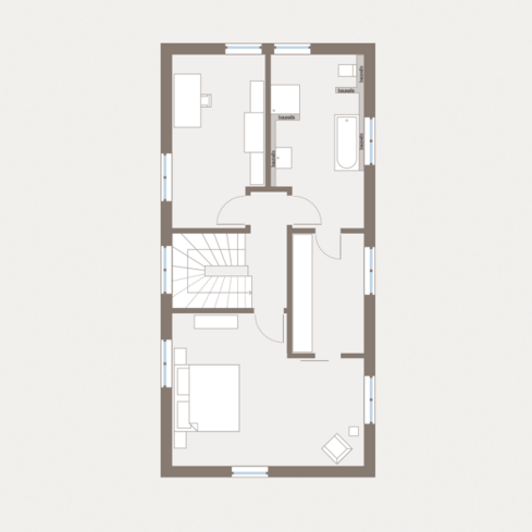 Grundriss Obergeschoss Einfamilienhaus Cityline 2 von allkauf 