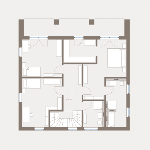 Grundriss Dachgeschoss Stadtvilla City Villa 5 von allkauf 