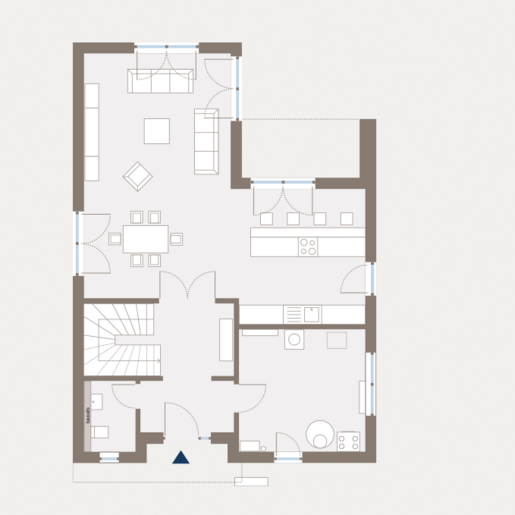 Grundriss Erdgeschoss Bauhaus Cult 2 V2 von allkauf