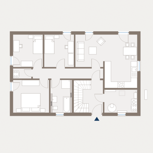 Grundriss Erdgeschoss Mehrfamilienhaus Generation 2 V2 von allkauf