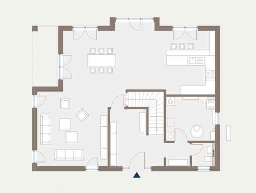 Grundriss Erdgeschoss Einfamilienhaus Prestige 1 von allkauf 