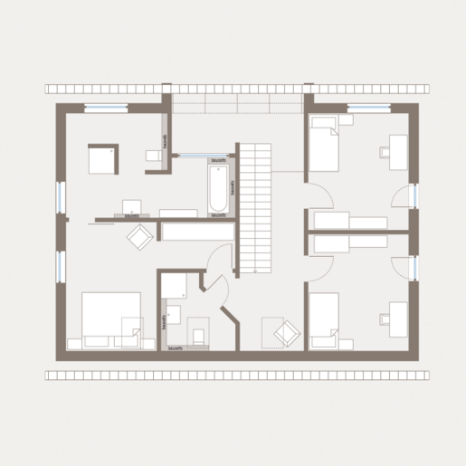 Grundriss Dachgeschoss Einfamilienhaus Trendline S1 von allkauf