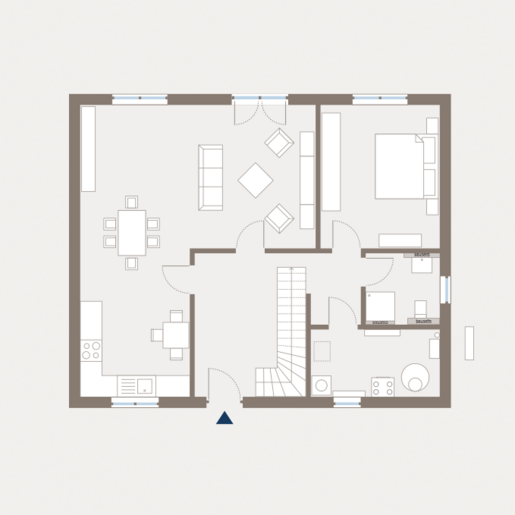 Grundriss Erdgeschoss Einfamilienhaus Home 13 von allkauf