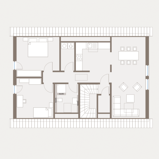 Grundriss Dachgeschoss Mehrfamilienhaus Generation 2 von allkauf 