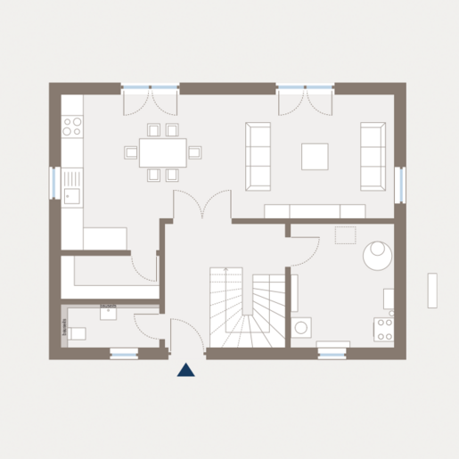 Grundriss Erdgeschoss Einfamilienhaus Home 5 von allkauf