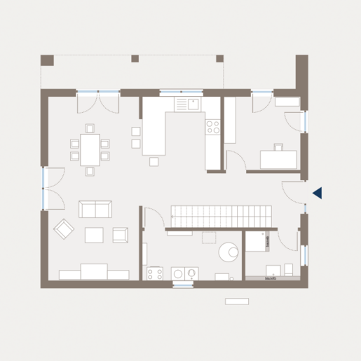 Grundriss Erdgeschoss Stadtvilla City Villa 2 von allkauf