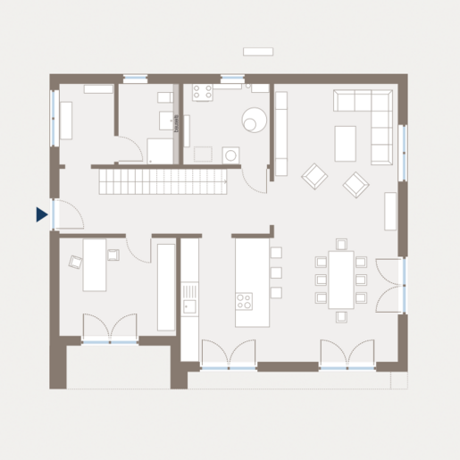 Grundriss Erdgeschoss Bauhaus Cult 5 von allkauf