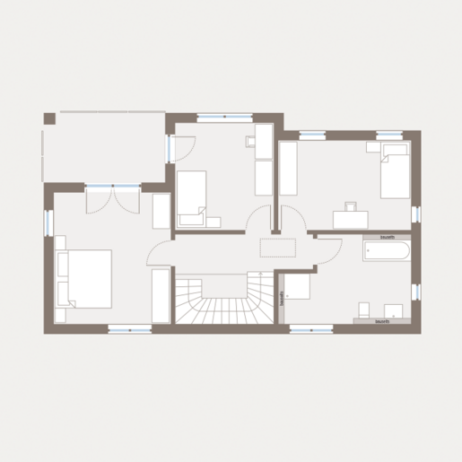 Grundriss Dachgeschoss Stadtvilla City Villa 3 von allkauf