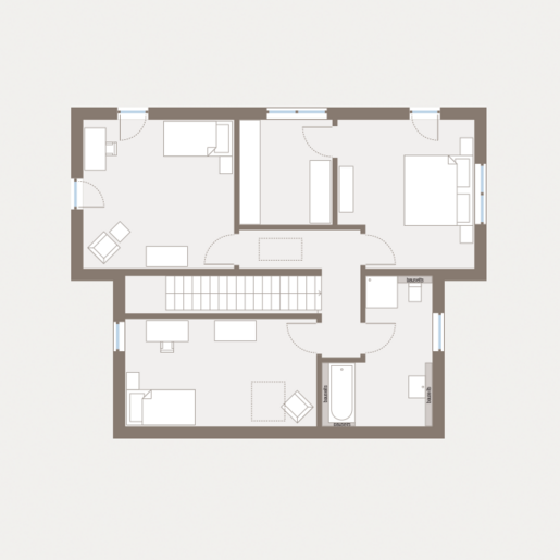 Grundriss Dachgeschoss Einfamilienhaus Trendline S4 von allkauf