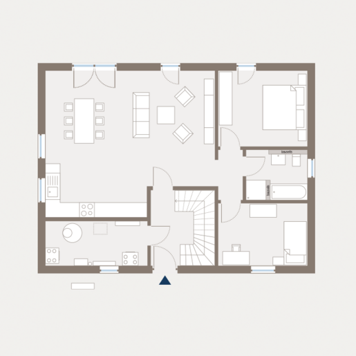 Grundriss Erdgeschoss Mehrfamilienhaus Generation 4 V2 von allkauf