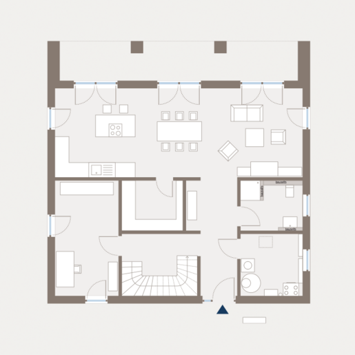 Grundriss Erdgeschoss Stadtvilla City Villa 5 von allkauf 