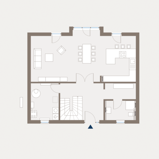 Grundriss Erdgeschoss Einfamilienhaus Prestige 2 V3 von allkauf 