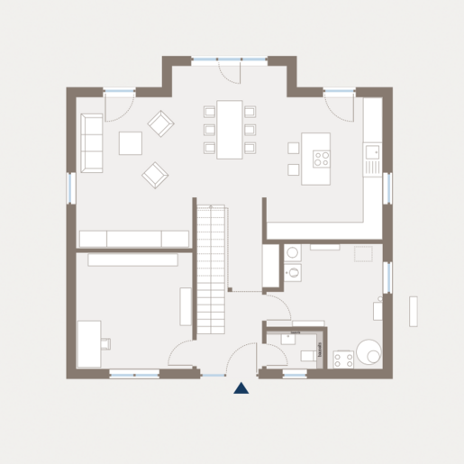 Grundriss Erdgeschoss Einfamilienhaus Prestige 3 von allkauf 