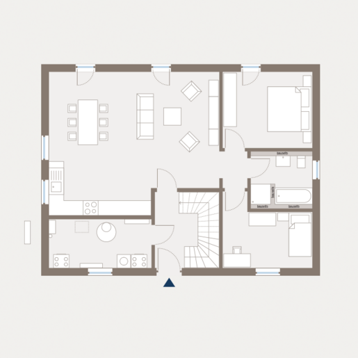 Grundriss Erdgeschoss Mehrfamilienhaus Generation 4 von allkauf