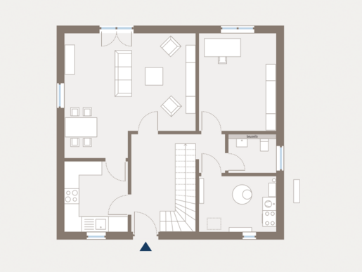 Grundriss Erdgeschoss Einfamilienhaus Home 7 von allkauf