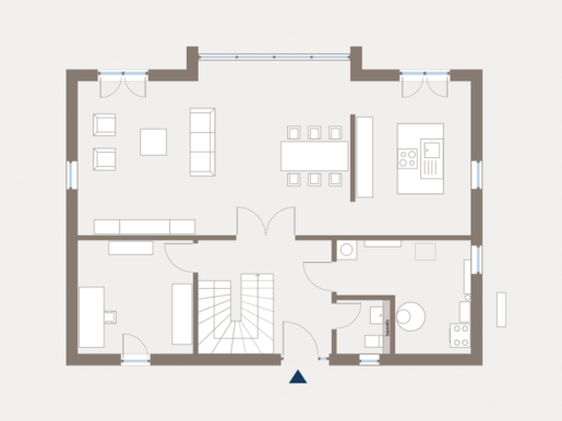 Grundriss Erdgeschoss Einfamilienhaus Trendline S2 von allkauf