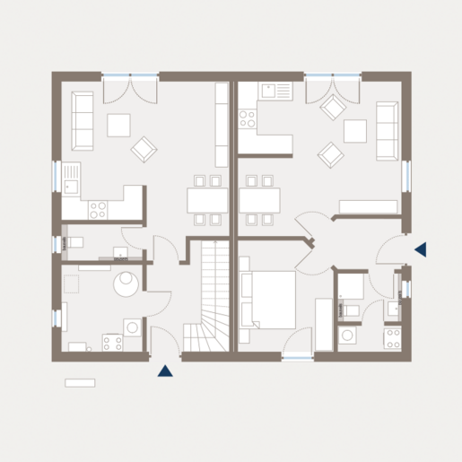 Grundriss Erdgeschoss Mehrfamilienhaus Generation 3 V2 von allkauf