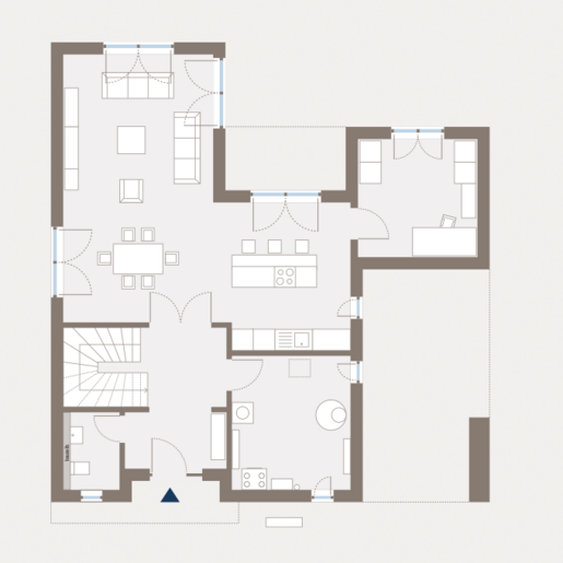 Grundriss Erdgeschoss Bauhaus Cult 1 V2 von allkauf