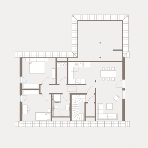 Grundriss Dachgeschoss Mehrfamilienhaus Generation 1 von allkauf 