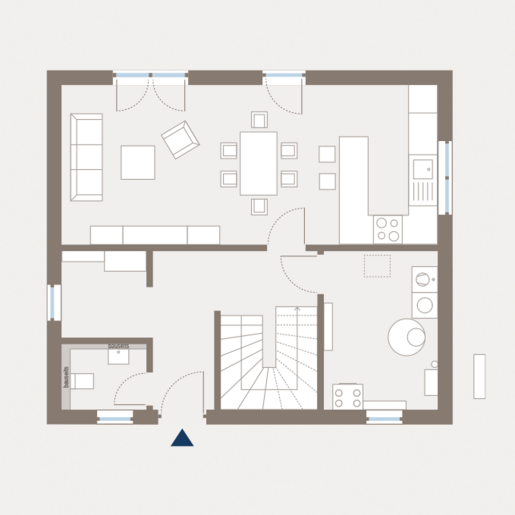 Grundriss Erdgeschoss Einfamilienhaus Home 1 von allkauf 