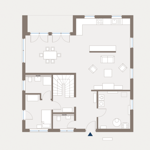 Grundriss Erdgeschoss Stadtvilla City Villa 4 von allkauf 