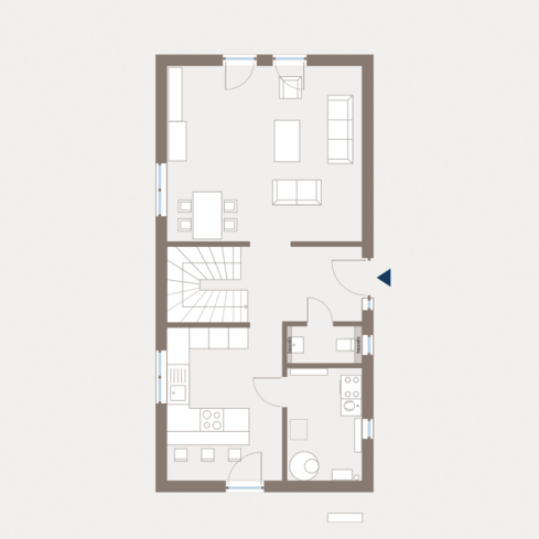 Grundriss Erdgeschoss Einfamilienhaus Cityline 2 von allkauf 