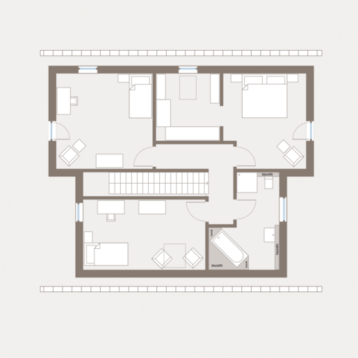 Grundriss Dachgeschoss Einfamilienhaus Trendline S5 von allkauf