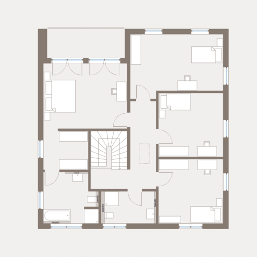 Grundriss Dachgeschoss Stadtvilla City Villa 4 von allkauf 