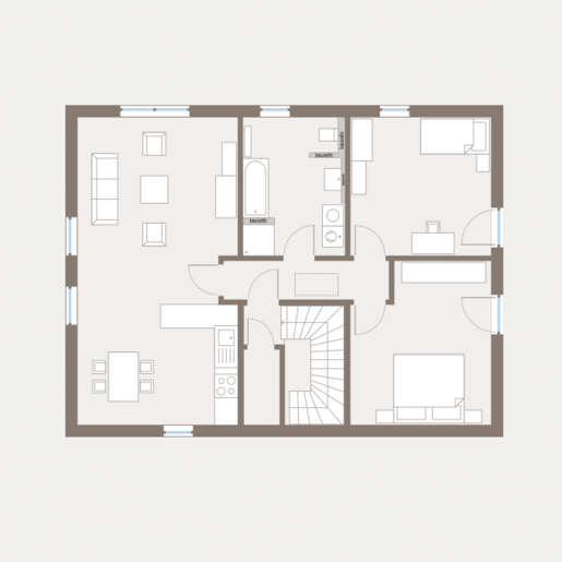 Grundriss Dachgeschoss Mehrfamilienhaus Generation 4 V2 von allkauf