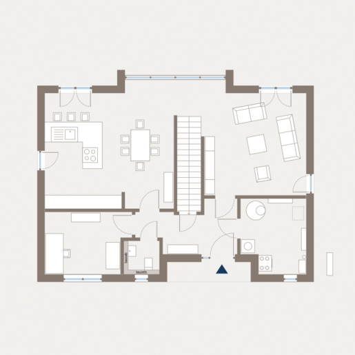 Grundriss Erdgeschoss Einfamilienhaus Trendline S1 von allkauf