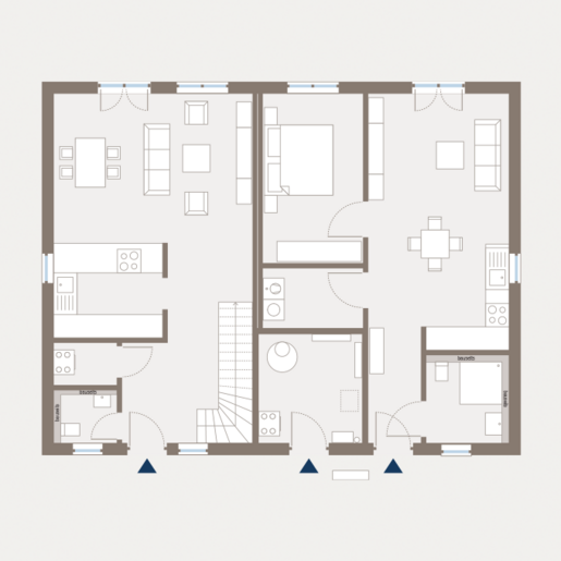 Grundriss Erdgeschoss Mehrfamilienhaus Generation 5 V2 von allkauf