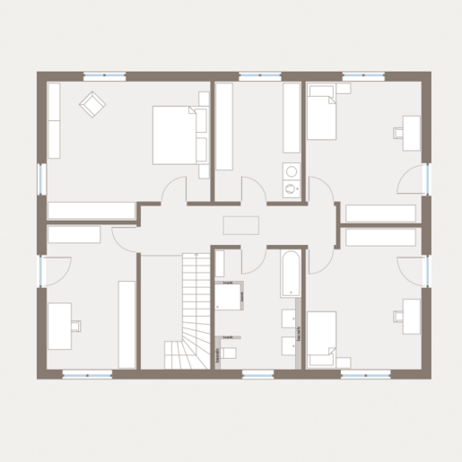 Grundriss Dachgeschoss Mehrfamilienhaus Generation 5 V2 von allkauf