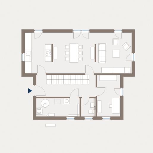 Grundriss Erdgeschoss Einfamilienhaus Trendline S5 von allkauf